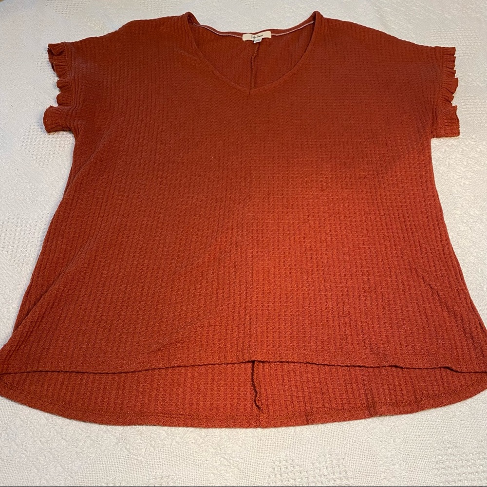 Peyton Primrose Waffle Knit Tee (1X)